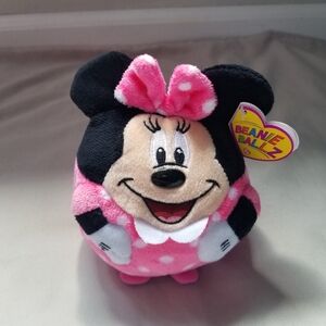 Ty Beanie Ballz Plush Minnie Mouse MWMT Disney